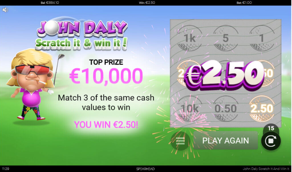 John Daly Scratch It And Win It Screenshot 5