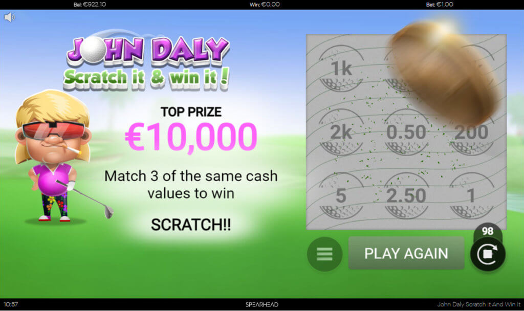 John Daly Scratch It And Win It Screenshot 1