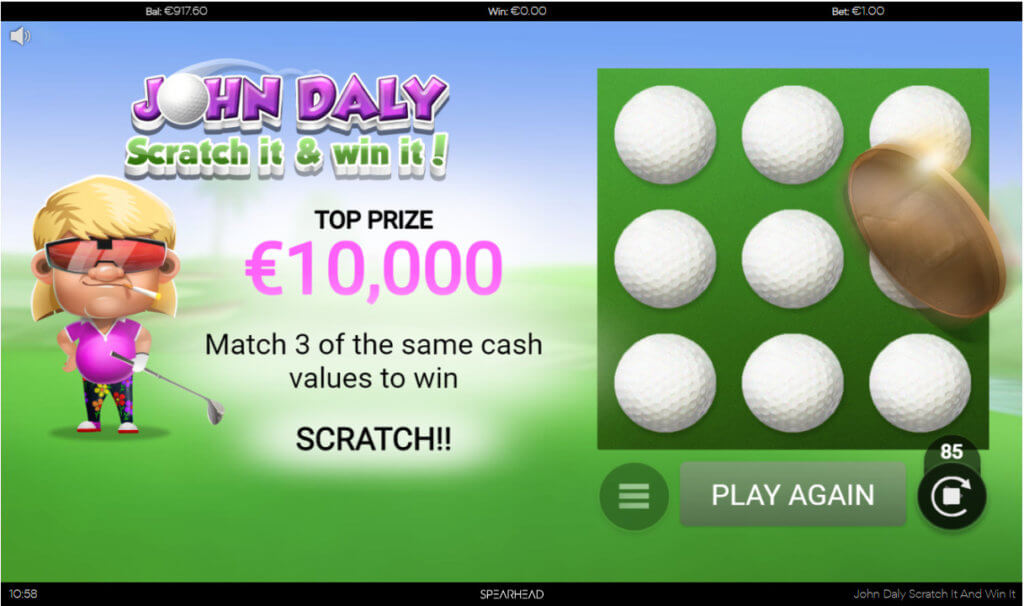 John Daly Scratch It And Win It Screenshot 2