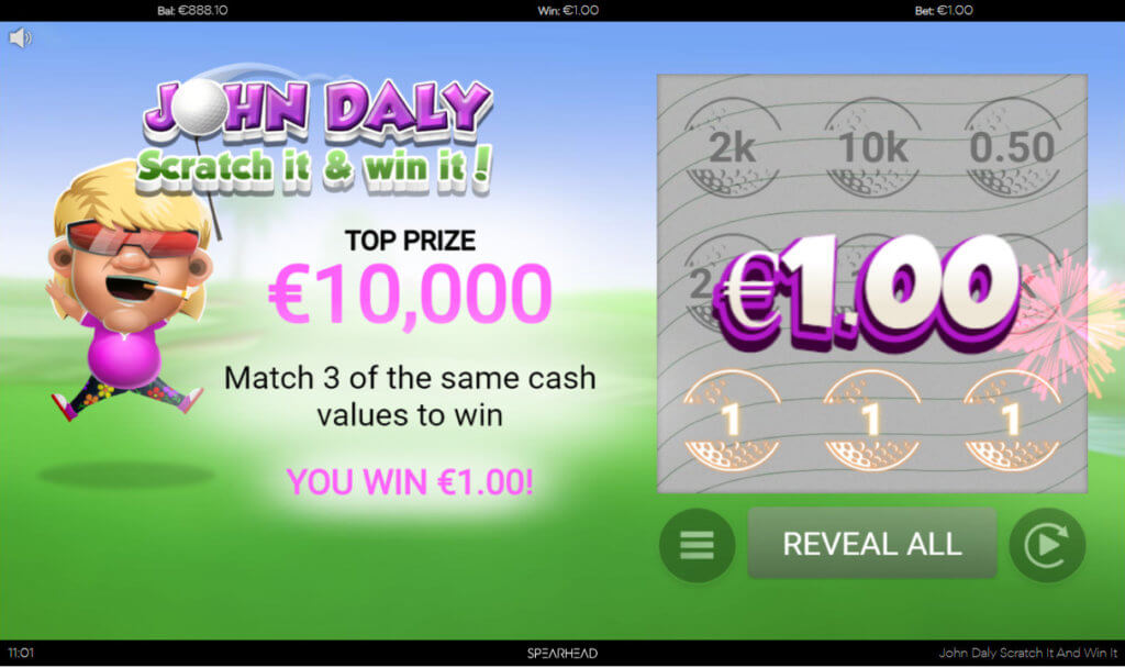 John Daly Scratch It And Win It Screenshot 3