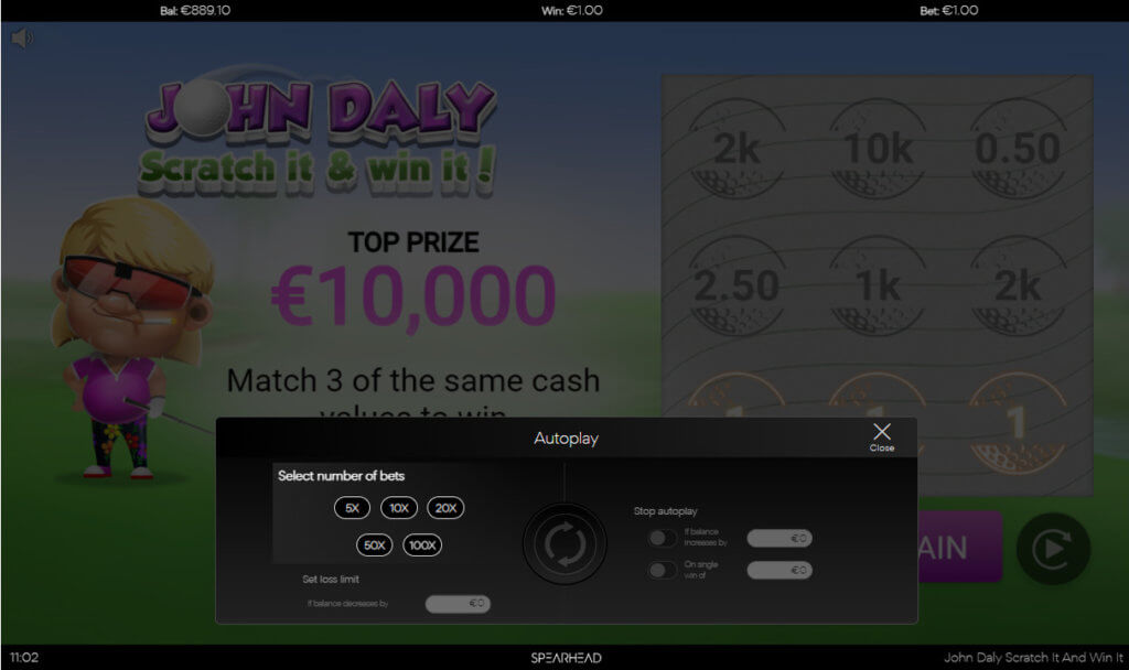 John Daly Scratch It And Win It Screenshot 4