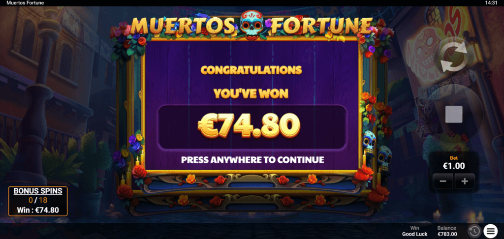 Muertos Fortune Screenshot 1