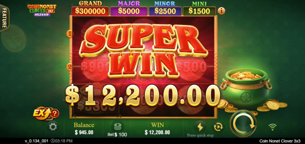 Coin Nonet Clover 3×3 Screenshot 2